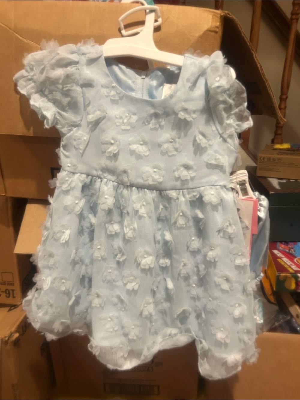 NWT Sz 24 mths blue flower dress w/panties